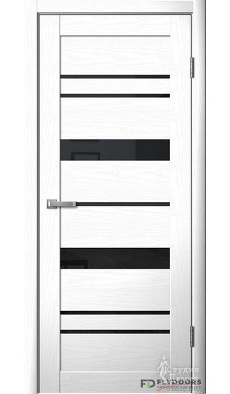 Полотно дверное LASTELLA 283 ПВХ макиато ЧЕРНОЕ стекло